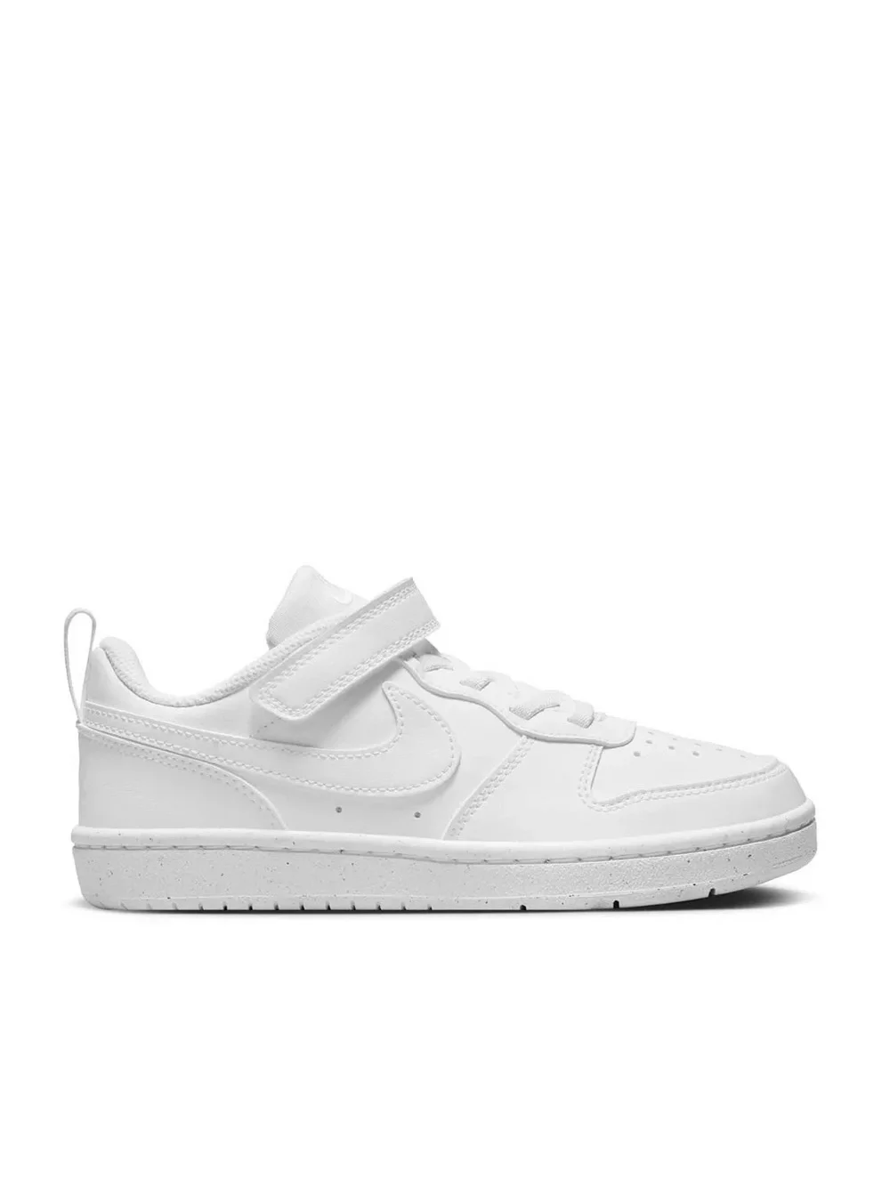 Kids Nike White Athletic Sneakers with Hook-and-Loop Strap